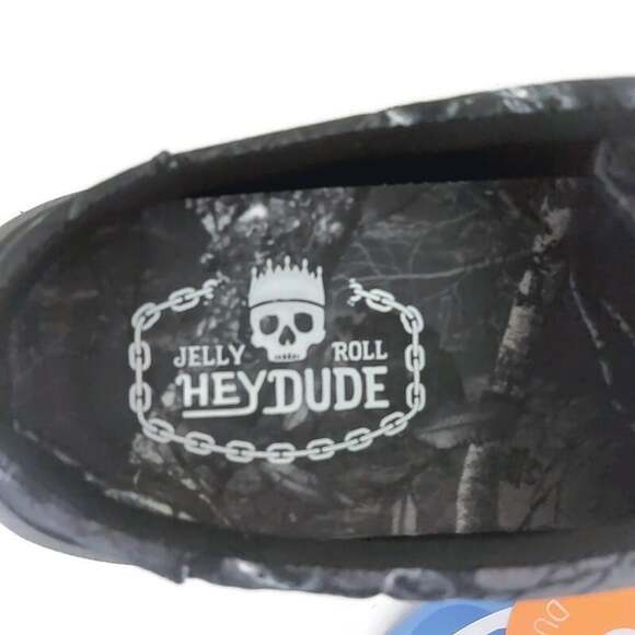 Hey Dude Wally Jelly Roll Realtree Edge Camo Mens Size 9 Black Slip On Loafers main image 6